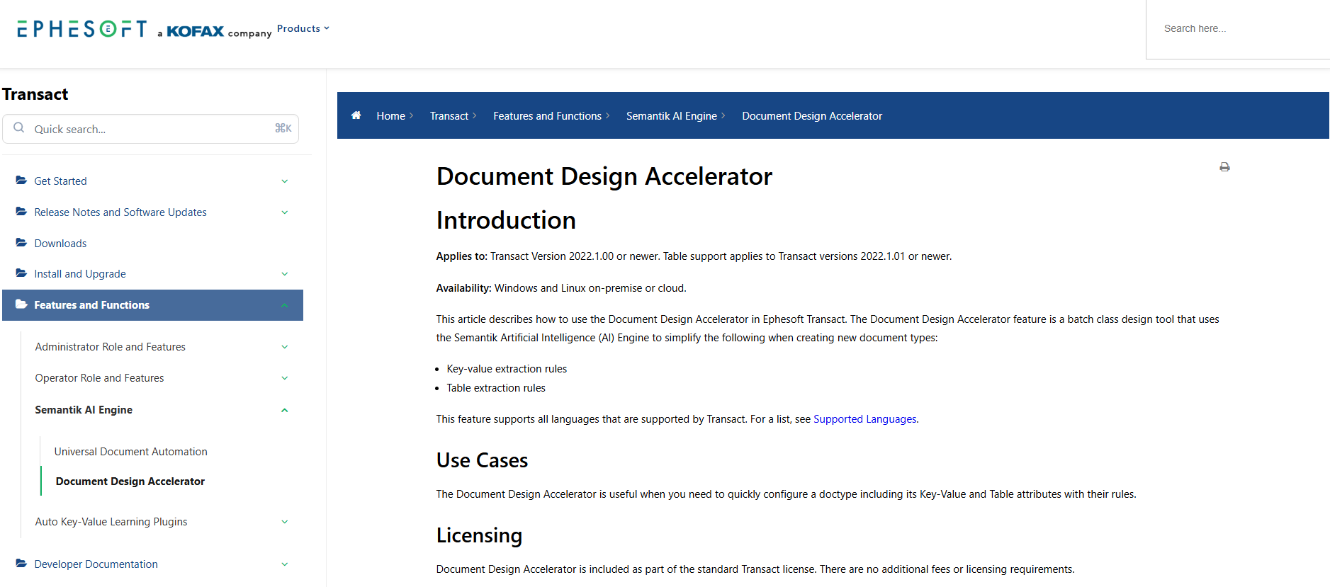 Document Design Accelerator Screenshot